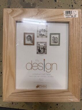 NWT- still wrapped-Unfinished 8x10 Frames in Natural Wood to craft. 3 frames.